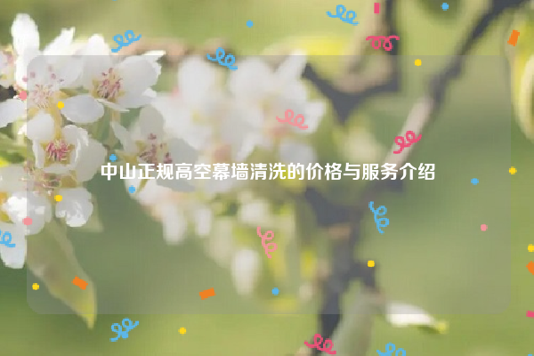 中山正規(guī)高空幕墻清洗的價(jià)格與服務(wù)介紹