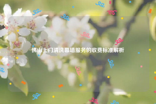 佛山上門清洗幕墻服務(wù)的收費標(biāo)準(zhǔn)解析